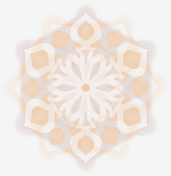 水彩颜色曼荼罗图片下载