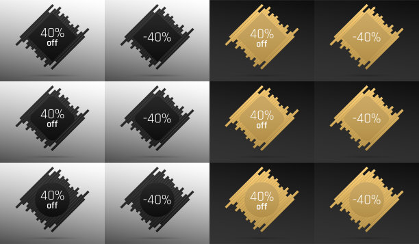 创意销售旗帜与40%的折扣。价格折扣图片下载