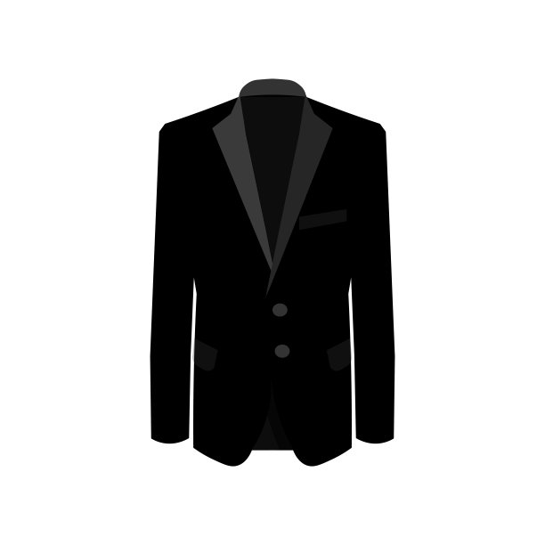 白色背景上的黑人西装。西装，西装，西装，西装。矢量图图片下载
