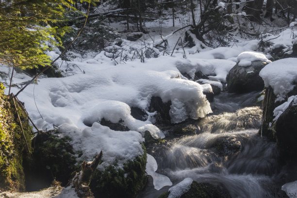 穆萨拉小路上的小溪素材图片