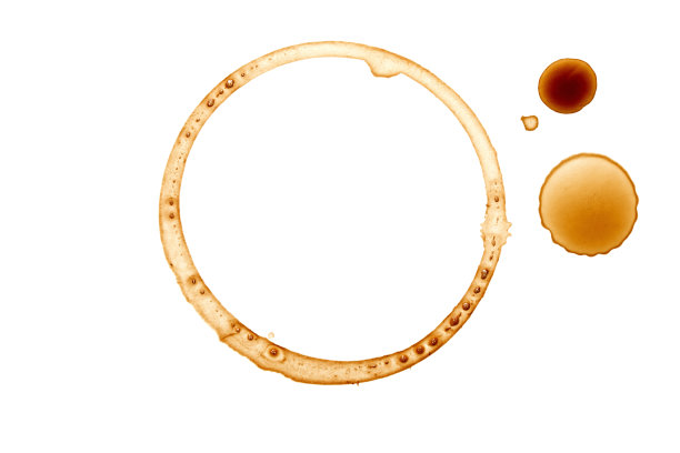 咖啡污渍-孤立的照片图片下载