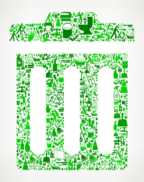 垃圾桶清洗背景图案图片下载