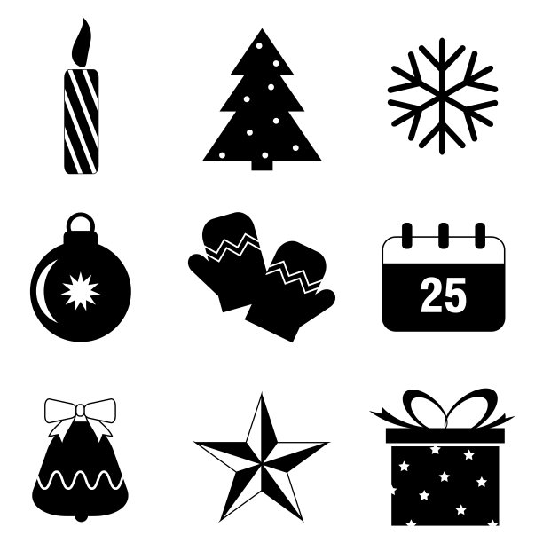 圣诞节图标矢量图片下载