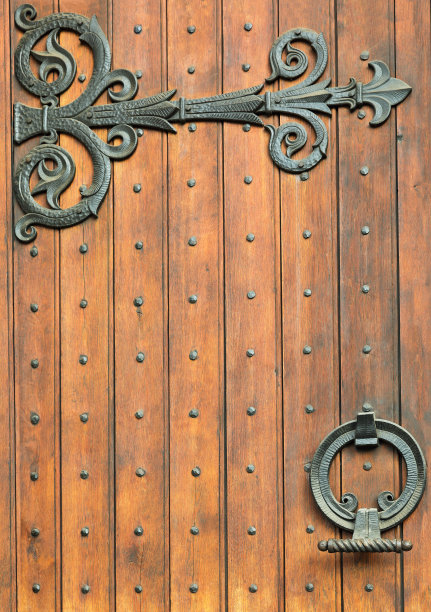 旧木门的背景图片下载