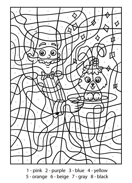 按数字着色，魔术师图片下载