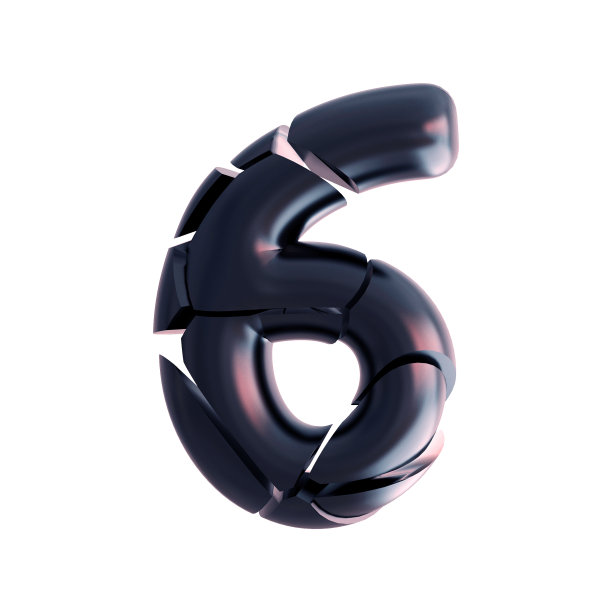 6号。抽象分形裂纹字体图片下载