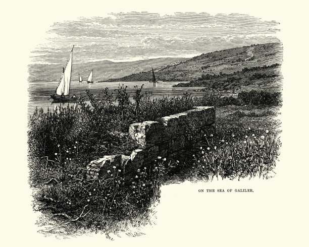 加利利海，19世纪图片下载