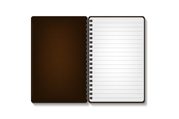 矢量现实孤立的记事本上的白色背景。真实的纸模拟模板覆盖设计，品牌，企业身份和广告。图片下载