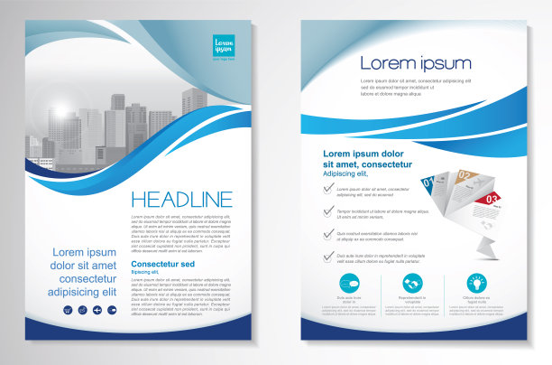 矢量宣传册传单设计布局模板素材图片