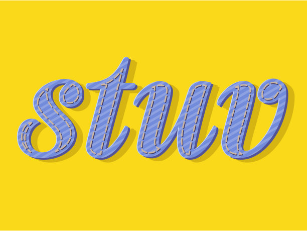 向量的现代风格化字体和字母表图片下载