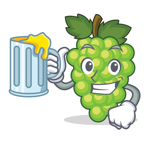 用绿葡萄汁做吉祥物卡通图片下载