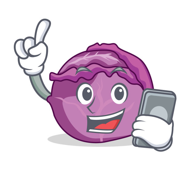 用电话红白菜卡通人物图片下载