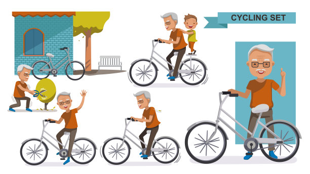 骑车老人图片下载