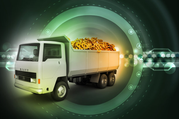 装载美元的卡车图片下载