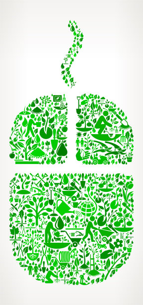 电脑鼠标花园和园艺背景图案图片下载