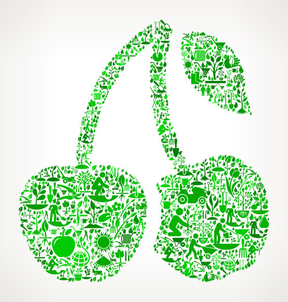 樱花园和园艺背景图案图片下载