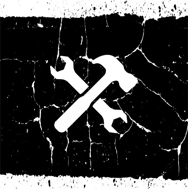 十字锤和扳手。图片下载