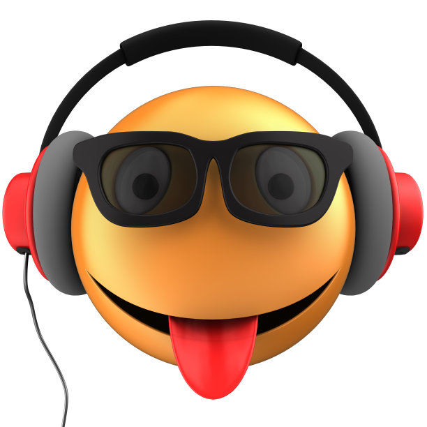 3d橙色表情微笑图片下载