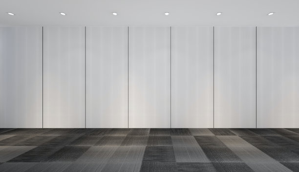 现代空房间，3D渲染室内设计，模拟插图图片下载