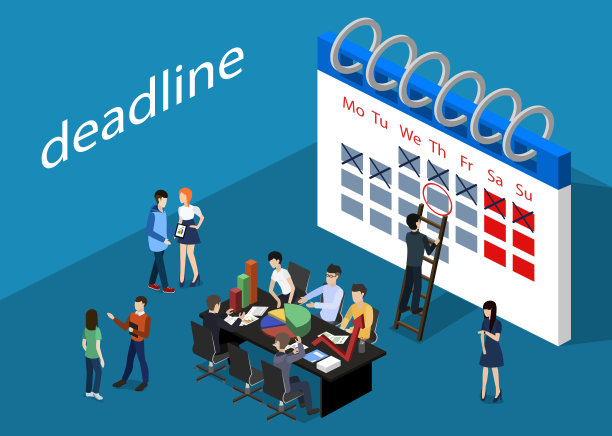 三维矢量图团队会议讨论截止日期图片下载