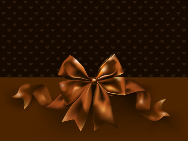 情人节贺卡的棕色背景与心，矢量和插图。图片下载