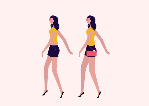 女士们走平图片下载