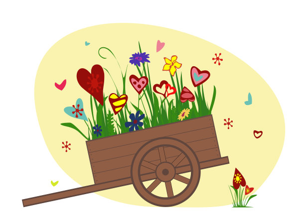 花车上的花心插花。图片下载