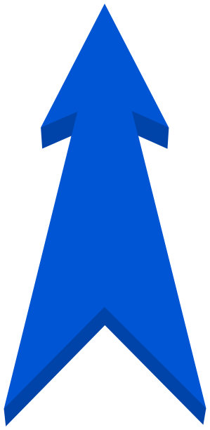 蓝色箭头指向- 3D插图图片下载