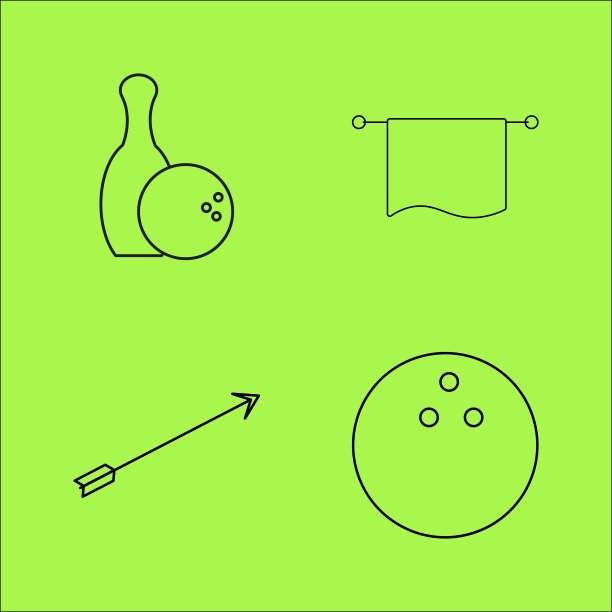 运动和健康线性轮廓矢量图标集图片下载