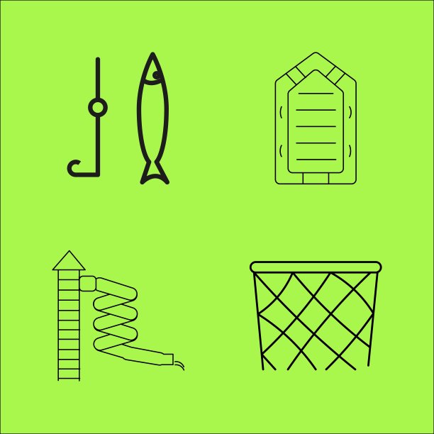 运动和健康线性轮廓矢量图标集图片下载