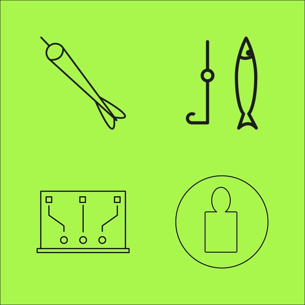 运动和健康线性轮廓矢量图标集图片下载