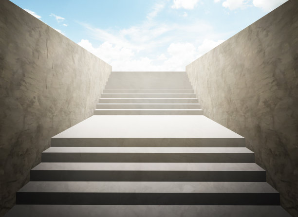 楼梯往上走，成功的经营理念图片下载