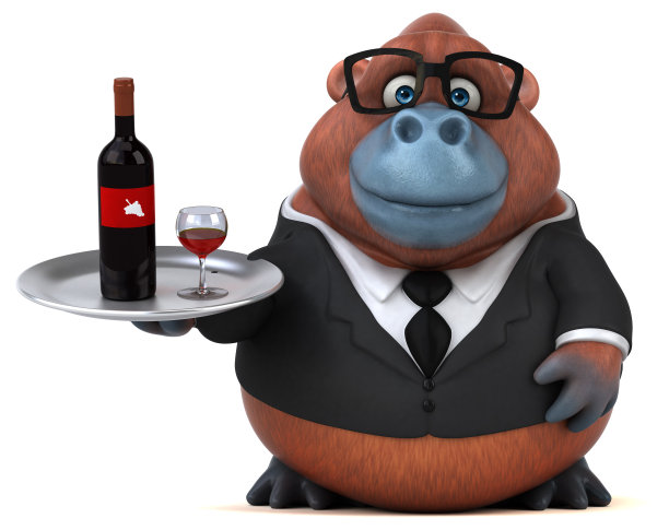 有趣的猩猩Outan - 3D插图图片下载