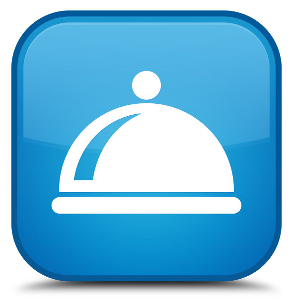 菜盘图标特殊青蓝方形按钮图片下载