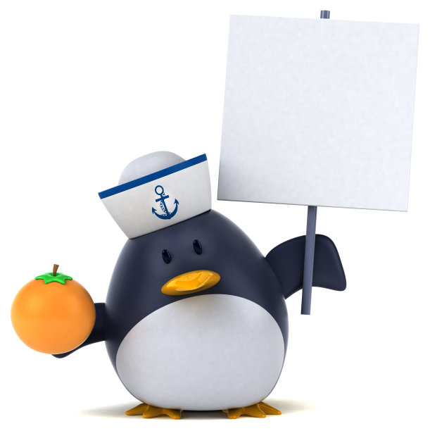 有趣的企鹅- 3D插图图片下载