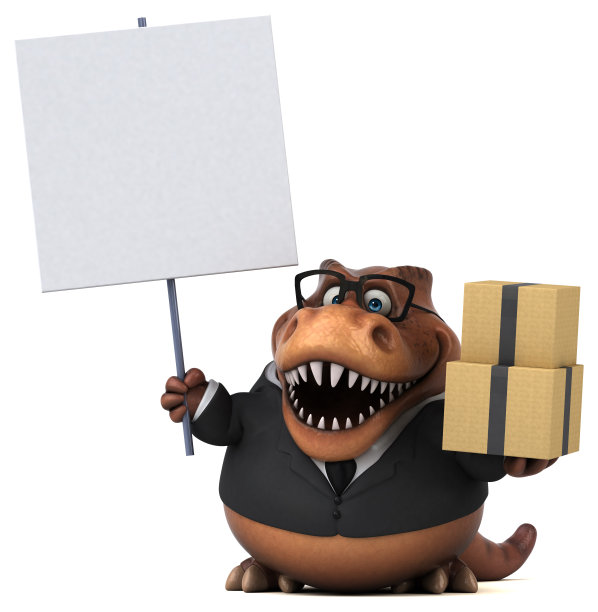 有趣的Trex - 3D插图图片下载