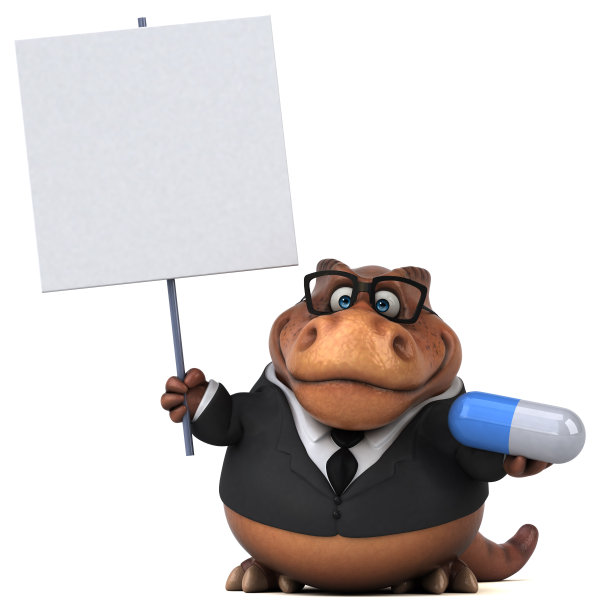 有趣的Trex - 3D插图图片下载