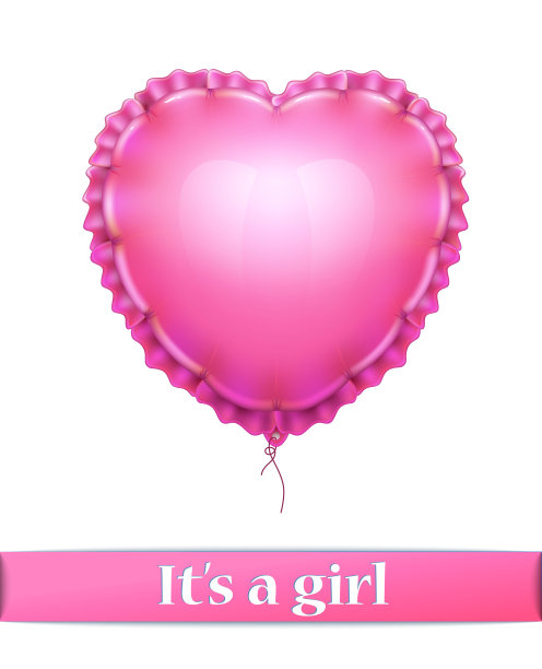 逼真的心形气球造型图片下载