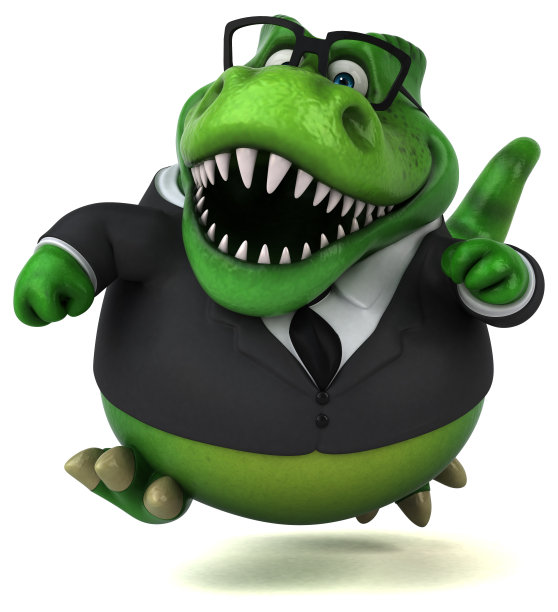 有趣的Trex - 3D插图图片下载