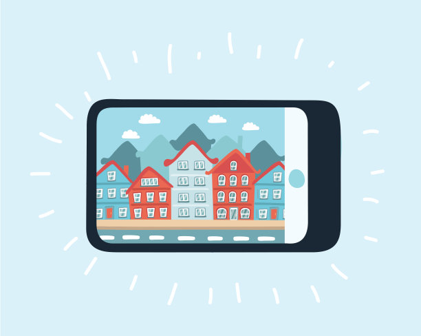 用智能手机拍摄城市的照片图片下载