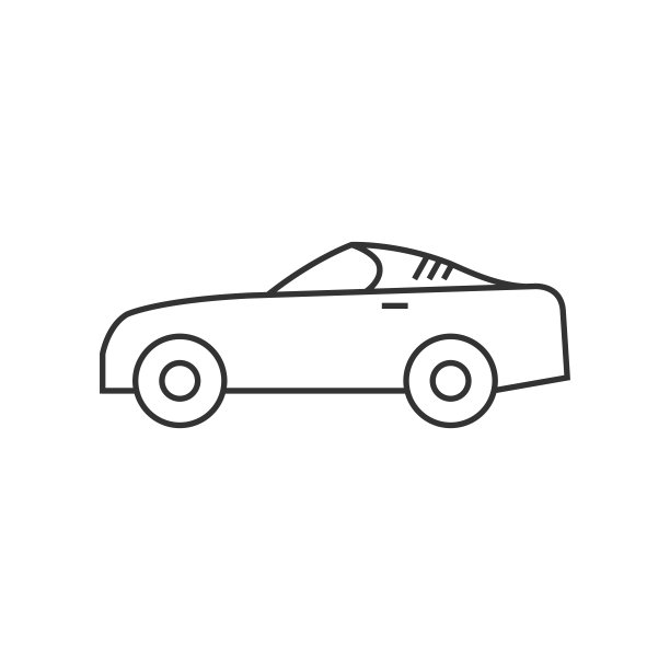 轮廓图标-跑车图片下载