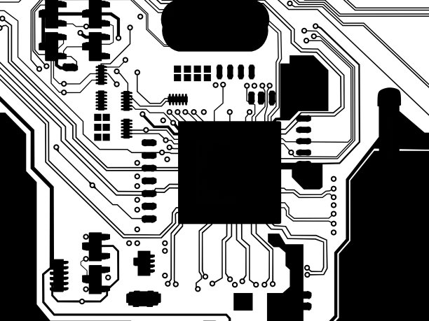 电路板的最小概念。技术背景图片下载