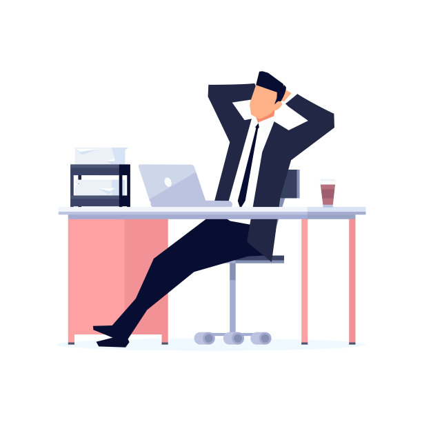 商人在一个扁平的风格孤立在白色的背景。图片下载