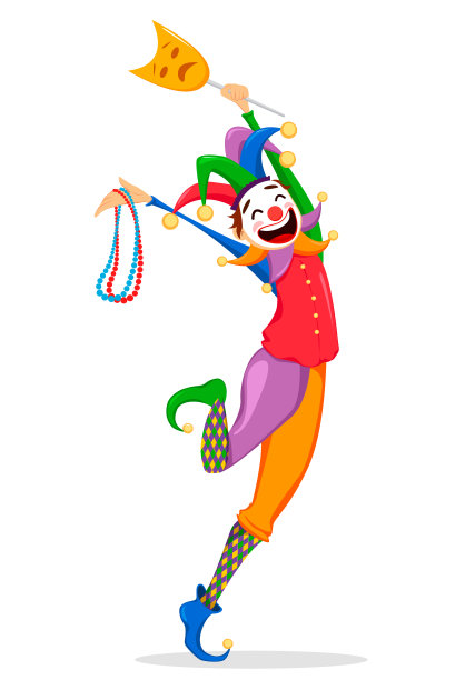 戴面具的狂欢节小丑图片下载