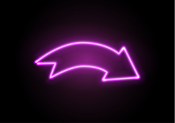 霓虹灯与箭头和发光的灯光背景图片下载