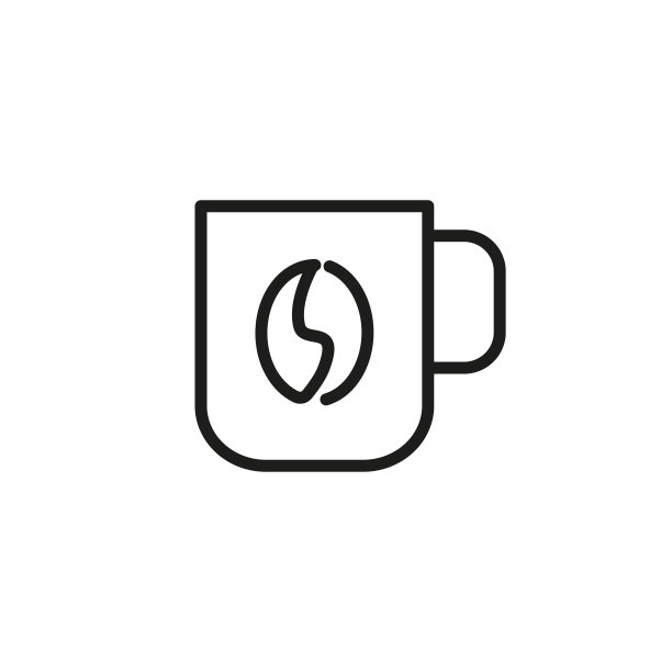 咖啡杯与豆的图标图片下载