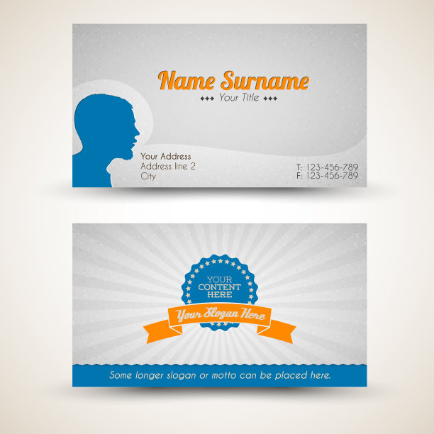 矢量复古风格复古名片图片下载