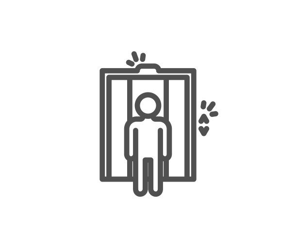 升力线图标。电梯的迹象。图片下载