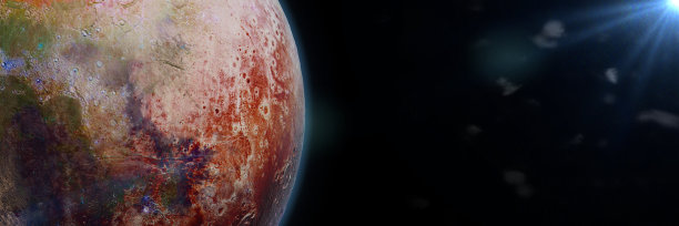 被恒星照亮的外星行星图片下载