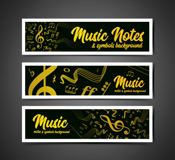 音乐stave矢量插图与音乐音符和符号图片下载